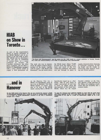 HIAB On Show in Toronto in 1967