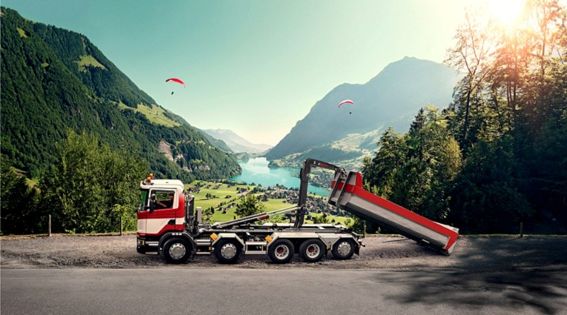 HIAB fossil-free steel hooklift