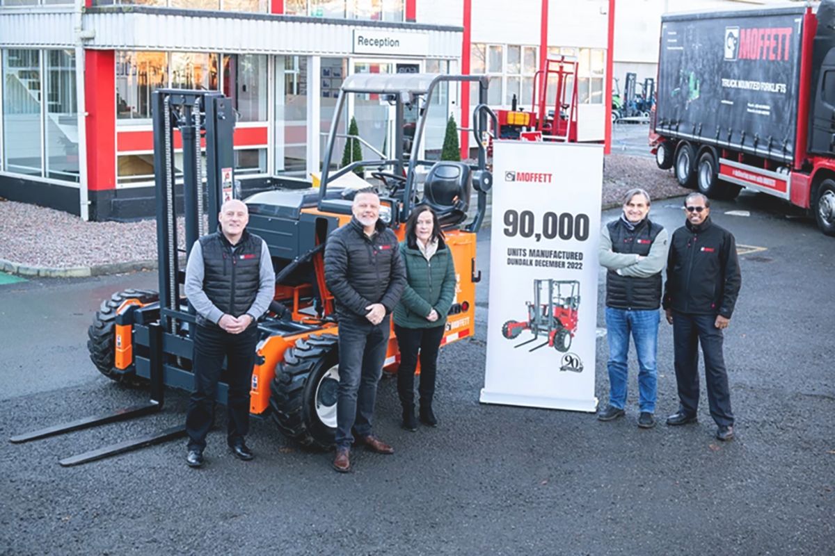 90k Moffett truck-mounted forklift