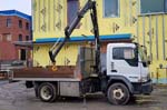 HIAB 027T-2 Crane on Ford Truck