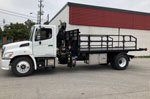 HIAB 088 B-3 CLX Crane and Multilift XR7XL on Hino Truck