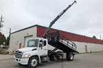 HIAB 088 B-3 CLX Crane and Multilift XR7XL on Hino Truck