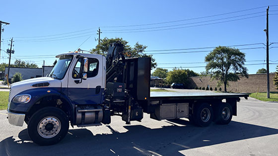 HIAB 158B-3 HiDuo Pre-Owned Crane with Freightliner Truck Work-Ready Package