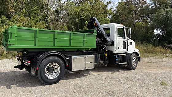 HIAB X-CLX 088B-3 Crane, Multilift XR7N Hooklift and Mack Truck Work-Ready Package for Sale