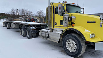 Kenworth Tractor and Galvanized Steel Moffett Trailer - SOLD