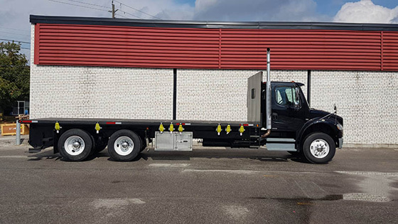 Moffett M8 55.3-10 Forklift and Freightliner Truck Package