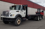 Moffett M8 55.3-10 Forklift and International Truck - SOLD