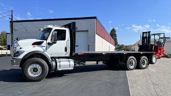 Moffett M8 55.3-10 NX Forklift + International Truck Work-Ready Package - SOLD