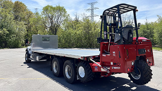 Moffett M8 55.3-10 NX Forklift + International Truck Work-Ready Package for Sale