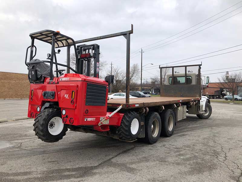 Moffett M8 55.3-12 Forklift and Peterbilt 365 Truck for Sale