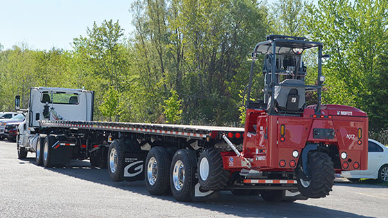 Moffett M8 55.3PL-12 NX2 Truck-Mounted Forklift + JC Trailers 47' Trailer Work-Ready Package for Sale